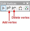 Edit vertices toolbar