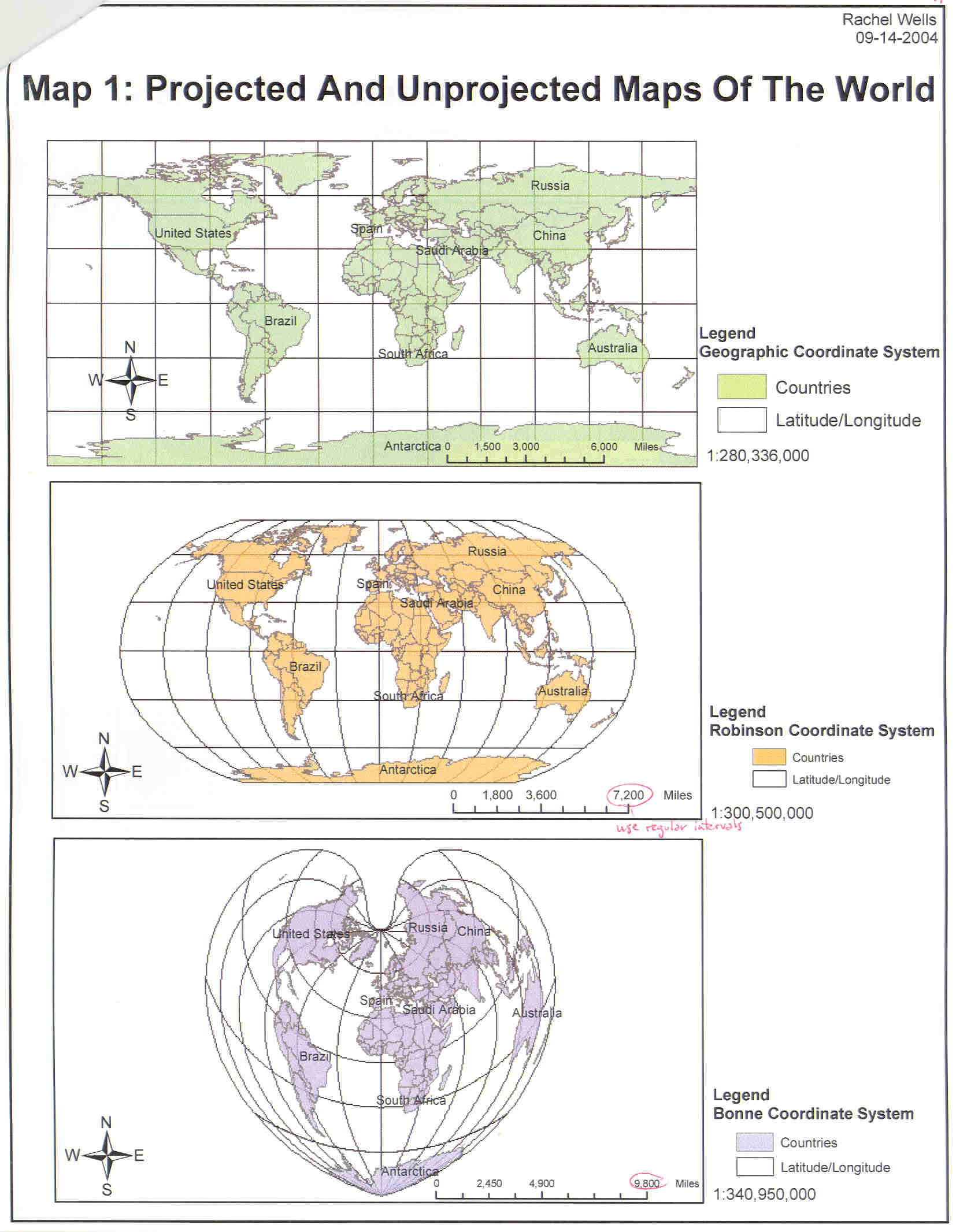 Projected and Unprojected Maps of the World