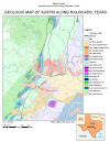 Railroads and geology, austin area